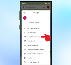 Chọn mục “Dữ liệu của bạn trong Maps” để truy cập vào phần cài đặt liên quan đến vị trí.