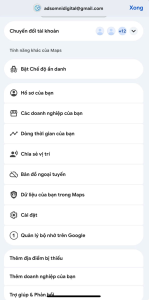 Dòng thời gian trên Google Maps 