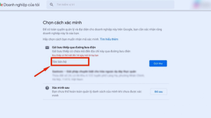 Xác minh google map bằng Thẻ bưu thiếp