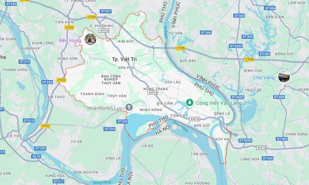 Ký hiệu hành chính trên Google Maps